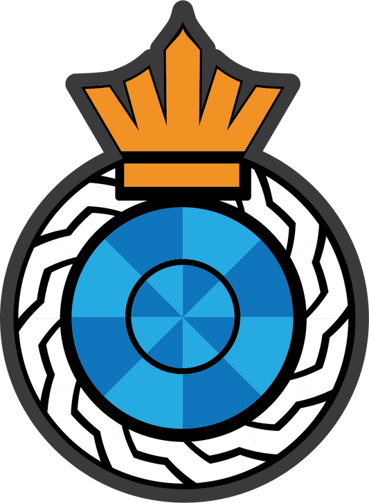 Blue Circle with Crown (Small)