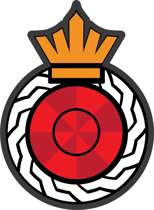 Red Circle with Crown (Small)